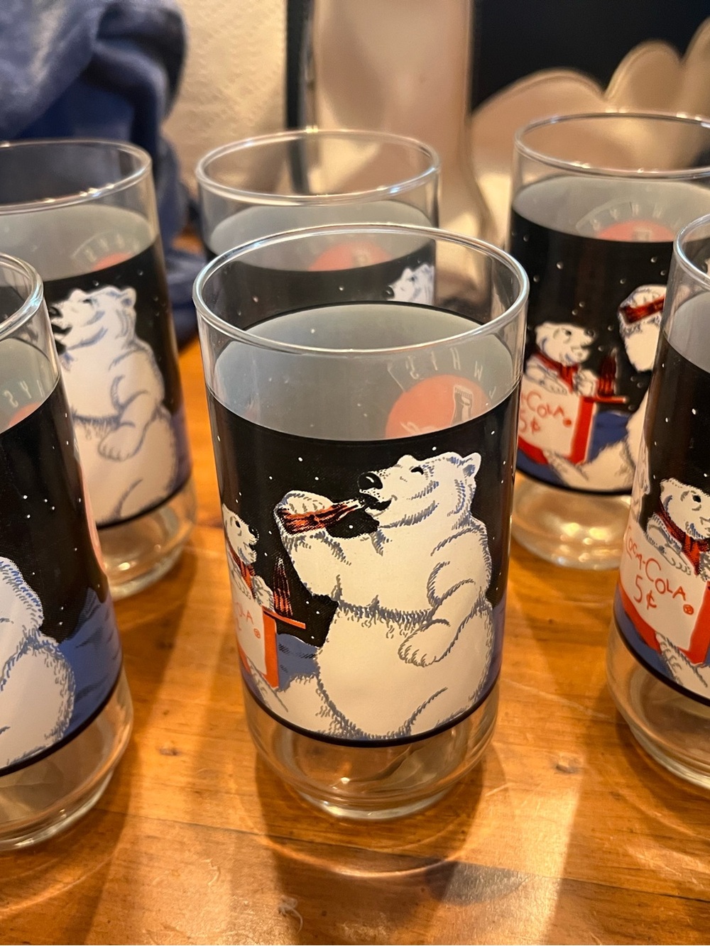 Collectible Coca Cola glasses, set of 6